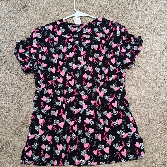 Dickies Breast Cancer ribbon scrub top size Medium - Picture 2 of 3